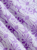 Purple Floral Print Plus Size Bikini Bottom - Image 8