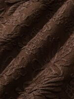 Dark Coffee Lace Ruched V-Neck Plus Size Tankini Top - Image 8