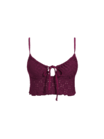 Burgundy Textured Tankini Top - Image 11