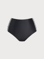 Black & White Contrast Side Plus Size Bikini Bottom - Image 5