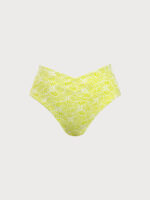 Light Green Jacquard V Cut Plus Size Bikini Bottom - Image 5