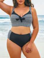 Black & White Contrast Side Plus Size Bikini Bottom - Image 3