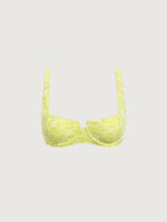Light Green Jacquard Underwire Plus Size Bikini Top - Image 7