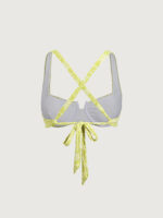 Light Green Jacquard Underwire Plus Size Bikini Top - Image 6