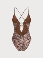 Wild Leopard Cutout One Piece Swimwear - Image 7