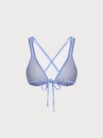Blue Print Strappy Bikini Top - Image 9