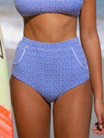 Blue Jacquard Full Coverage Surf Bottom