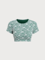 Green Jacquard Surf Short Sleeve - Image 5