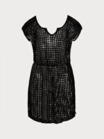 Black V Notch Plus Size Cover Up - Image 6