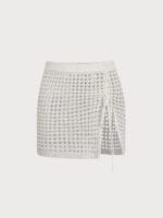 White Crochet Cover up Skirt - Image 5