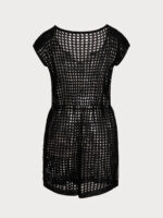 Black V Notch Plus Size Cover Up - Image 7