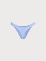 Light Blue Textured Thong Bikini Bottom - Image 7