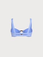 Light Blue Textured Cutout O-Ring Bikini Top - Image 7