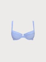 Coastal Light Blue Textured Underwire Bikini Top - Image 6