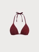 Wine Red Monogram Halter Bikini Top - Image 7