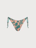 Green Floral Reversible Tie Bikini Bottom - Image 8