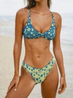 Blue Reversible Print Bikini Bottom - Image 4