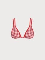 Red Gingham Strappy Bikini Top - Image 9