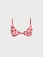 Red Gingham Knot Bikini Top - Image 7