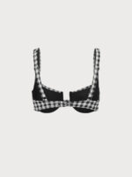 Black Gingham Underwire Bikini Top - Image 13