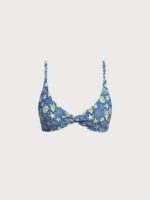 Blue Reversible Print Twist Bikini Top - Image 8