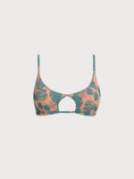 Green Floral Cutout Reversible Bikini Top - Image 8