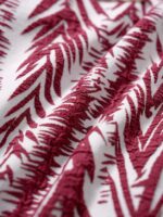 Wine Red Geometric Textured Knot Bikini Top - Image 9