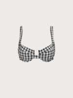 Black Gingham Underwire Bikini Top - Image 12