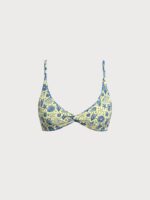 Blue Reversible Print Twist Bikini Top - Image 9
