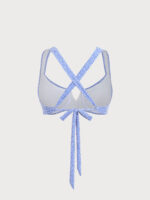 Blue Jacquard Underwire Plus Size Bikini Top - Image 6