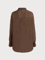 Brown Lyocell Cover Up Shirt - Image 7