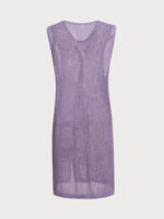 Purple Round Neck Cover-up Dress - Image 7