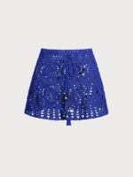 Blue Crochet Cover-Up Skirt - Image 6