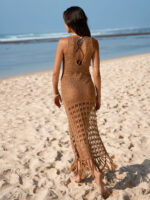 Brown Cover-Up Dress - Image 4