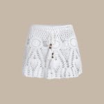 White Crochet Cover-Up Skirt