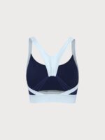 Navy Contrast U Neck Sports Bra - Light Support - Image 9