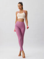 Pink Contrast Strap Sports Bra - Image 8