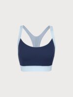 Navy Contrast U Neck Sports Bra - Light Support - Image 8
