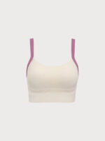 Pink Contrast Strap Sports Bra - Image 10