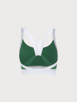 Green Contrast U Neck Sports Bra -Light Support - Image 9