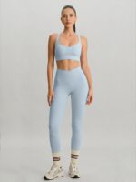 Light Blue U Neck Sports Bra - Light Support - Image 3