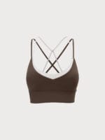 Coffee Contrast X Cross Sports Bra - Image 8