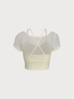 Cut Out Short Sleeve Top--Light Support - Image 5