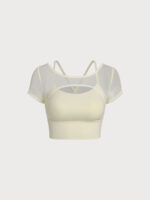 Cut Out Short Sleeve Top--Light Support - Image 7