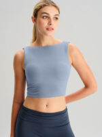 Light Blue U-Back Tank Top - Image 2