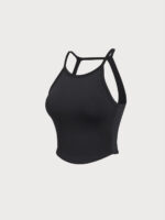 Black Strappy Back Active Tank Top - Light Support - Image 7