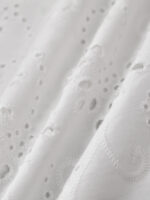 White Hollow Out Cotton Beach Dress - Image 8