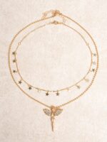 Gold Alloy Angel Pendant Necklace - Image 3