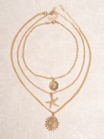 Gold Alloy Multi-Pendant Necklace - Image 3