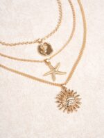 Gold Alloy Multi-Pendant Necklace - Image 4